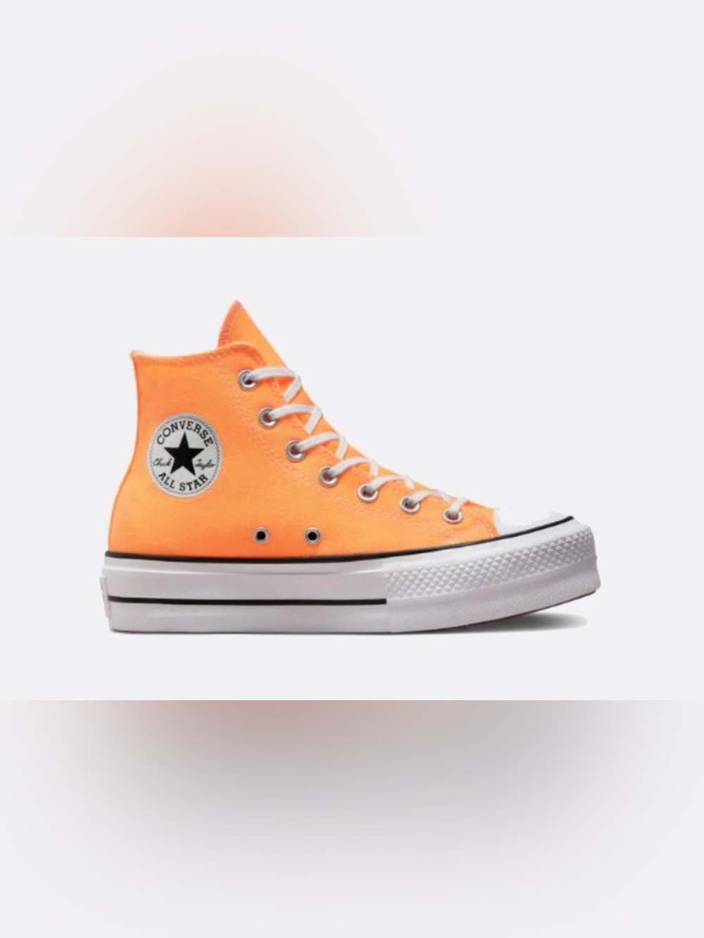 Converse High Top Sneakers in Vibrant Orange Canvas - Picture 5 of 7